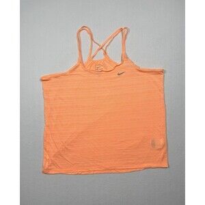 Nike Dri-Fit Strappy Racerback Tank Top Orange Women’s Large